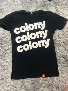 Black Graphic Logo Tee - Bold White Print